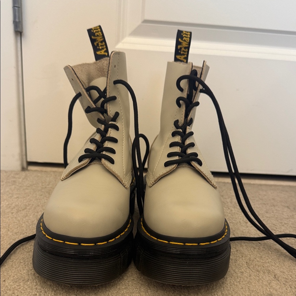 Dr. Martens AUDRICK NAPPA LEATHER PLATFORM ANKLE BOOTS